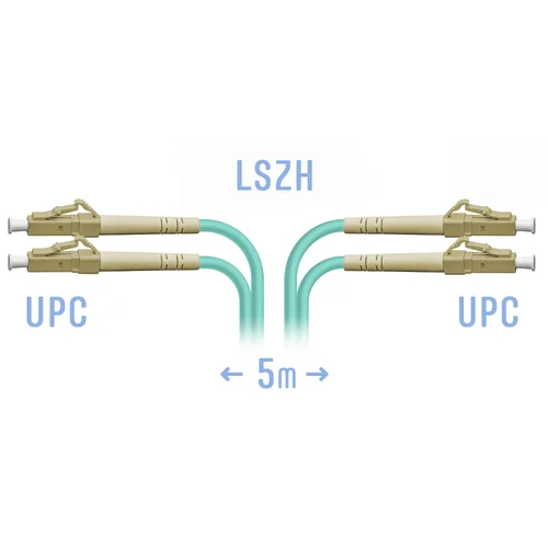 Патчкорд оптический LC/UPC MM Duplex 5 метров