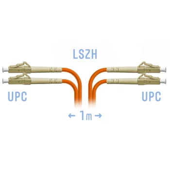 Патчкорд оптический LC/UPC MM (OM2) Duplex 1 метр