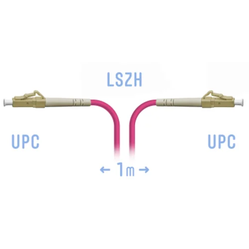 Патчкорд оптический LC/UPC-LC/UPC MM (OM4) 1 метр