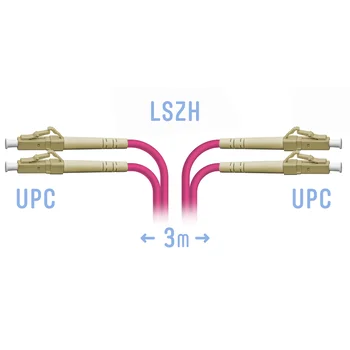 Патчкорд оптический LC/UPC-LC/UPC MM (OM4) Duplex 3 метра