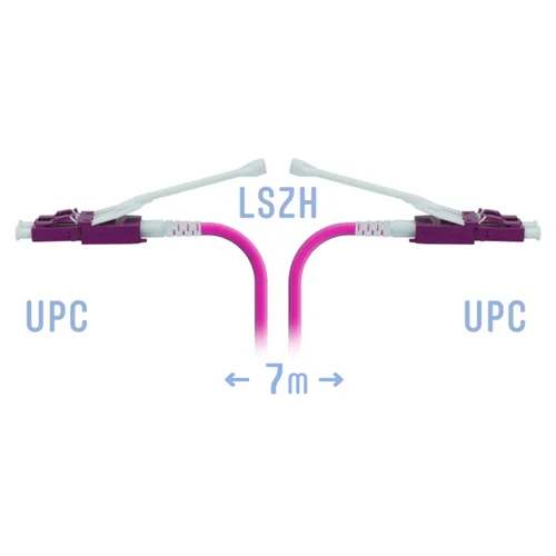 Патчкорд оптический LC/UPC-LC/UPC MM (OM4) Duplex (HD) 7 метров, 2мм