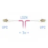 Патчкорд оптический LC/UPC-LC/UPC MM (OM4) Duplex Uniboot Flat Clip 3 метрa