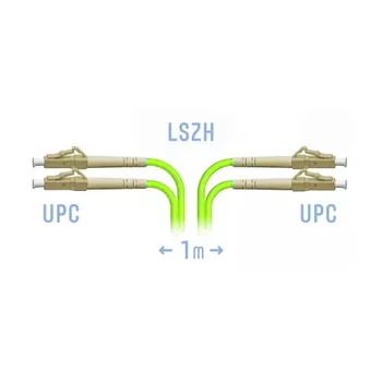 Патчкорд оптический LC/UPC-LC/UPC MM (OM5) Duplex 1 метр, 2мм