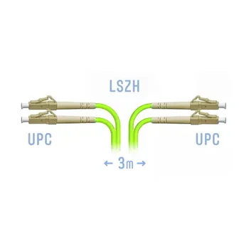 Патчкорд оптический LC/UPC-LC/UPC MM (OM5) Duplex 3 метра, 2мм