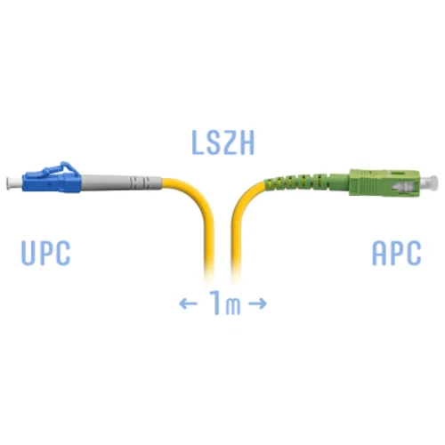 Патчкорд оптический LC/UPC-SC/APC SM 1 метр