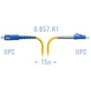 Патчкорд оптический LC/UPC-SC/UPC SM G.657.A1 15 метров