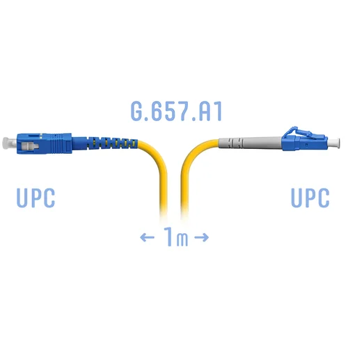 Патчкорд оптический LC/UPC-SC/UPC SM G.657.A1 1 метр