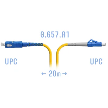 Патчкорд оптический LC/UPC-SC/UPC SM G.657.A1 20 метров