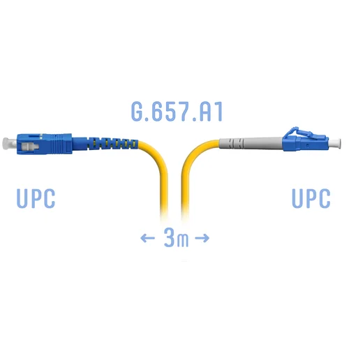 Патчкорд оптический LC/UPC-SC/UPC SM G.657.A1 3 метра