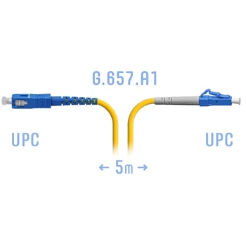 Патчкорд оптический LC/UPC-SC/UPC SM G.657.A1 5 метров