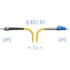 Патчкорд оптический LC/UPC-ST/UPC SM G.657.A1 1 метр