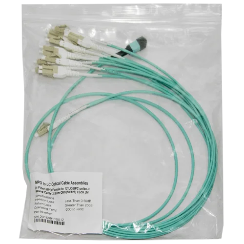 Патчкорд оптический MPO-24LC, DPX, MM 2 метра