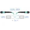Патчкорд оптический MPO/UPC FF MM, 12 волокон, 1 метр (Cross)