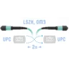 Патчкорд оптический MPO/UPC FF MM, 12 волокон, 2 метра (Cross)