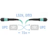 Патчкорд оптический MPO/UPC FF MM, 15 метров (Cross)
