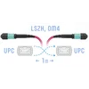 Патчкорд оптический MPO/UPC FF MM (50/125 OM4), 12 волокон, 1 метр (Cross)