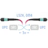 Патчкорд оптический MPO/UPC FF MM (50/125 OM4), 12 волокон, 3 метра (Cross)