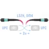 Патчкорд оптический MPO/UPC FF MM (50/125 OM4), 8 волокон, 2 метра (Cross)