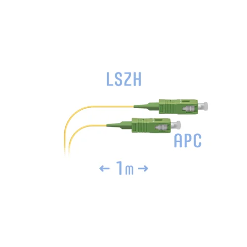 Шнур монтажный оптический SC/APC-A SM 1м, сверхгибкое волокно