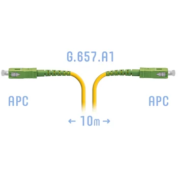Патчкорд оптический SC/APC SM G.657.A1 10 метров