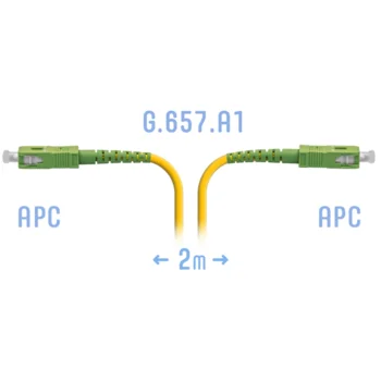 Патчкорд оптический SC/APC SM G.657.A1 2 метра