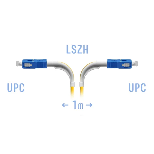 Патчкорд оптический SC/UPC SM (угловой) 1метр