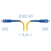 Патчкорд оптический SC/UPC SM G.657.A1 0,5 метра