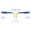 Патчкорд оптический SC/UPC SM G.657.A1 1 метр, 2мм