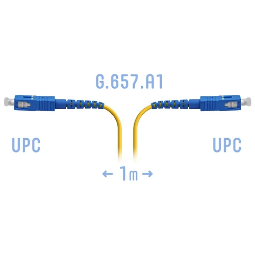 Патчкорд оптический SC/UPC SM G.657.A1 1 метр, 2мм