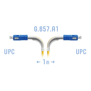 Патчкорд оптический SC/UPC SM G.657.A1 (угловой) 1 метр