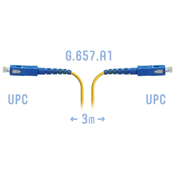 Патчкорд оптический SC/UPC SM G.657.A1 3 метра, 2мм