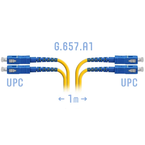 Патчкорд оптический SC/UPC SM G.657.A1 Duplex 1 метр