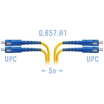 Патчкорд оптический SC/UPC SM G.657.A1 Duplex 5 метров