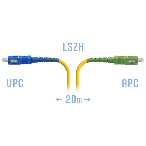 Патчкорд оптический SC/UPC-SC/APC SM 20 метров