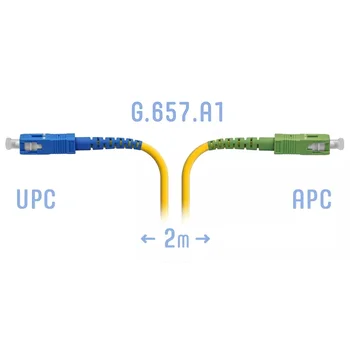 Патчкорд оптический SC/UPC-SC/APC SM G.657.A1 2 метра