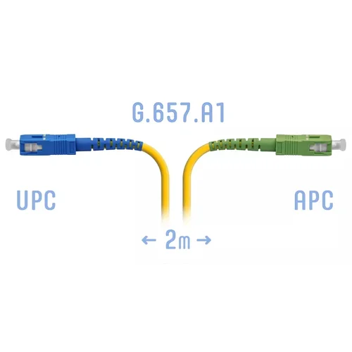 Патчкорд оптический SC/UPC-SC/APC SM G.657.A1 2 метра