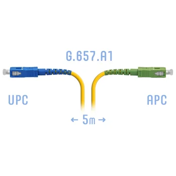 Патчкорд оптический SC/UPC-SC/APC SM G.657.A1 5 метров