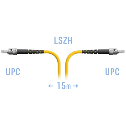 Патчкорд оптический ST/UPC SM 15метров