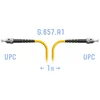 Патчкорд оптический ST/UPC SM G.657.A1 1 метр