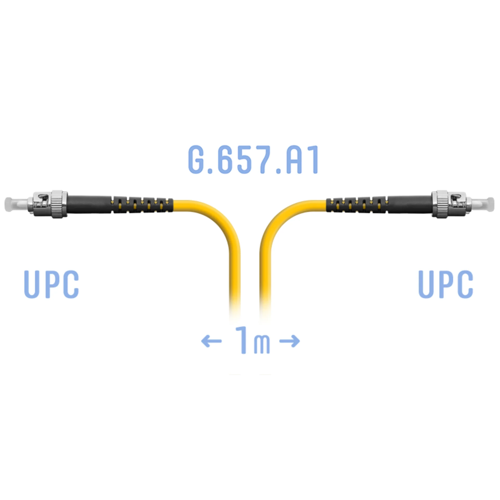 Патчкорд оптический ST/UPC SM G.657.A1 1 метр