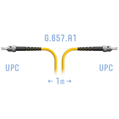 Патчкорд оптический ST/UPC SM G.657.A1 1 метр