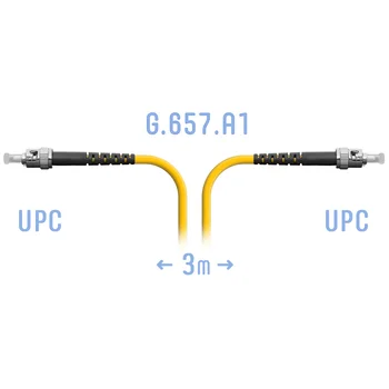 Патчкорд оптический ST/UPC SM G.657.A1 3 метра