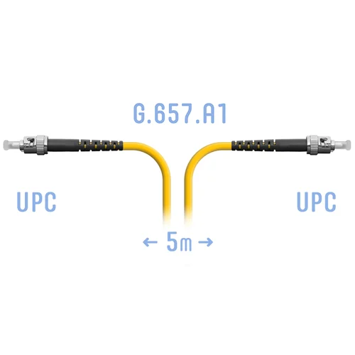 Патчкорд оптический ST/UPC SM G.657.A1 5 метров
