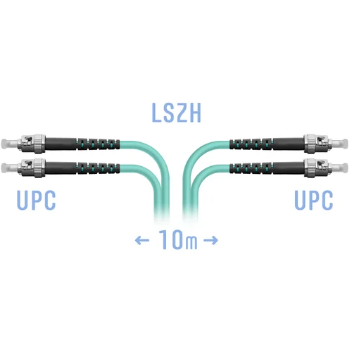 Патчкорд оптический ST/UPC MM Duplex 10 метров