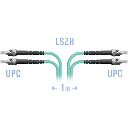 Патчкорд оптический ST/UPC MM Duplex 1 метров