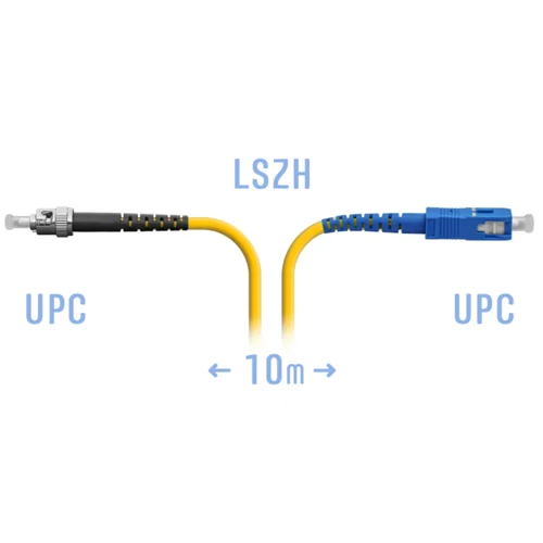 Патчкорд оптический ST/UPC-SC/UPC SM 10метров