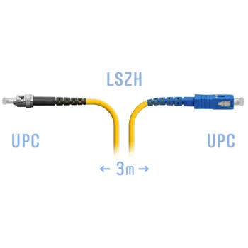 Патчкорд оптический ST/UPC-SC/UPC SM 3метра
