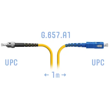 Патчкорд оптический ST/UPC-SC/UPC SM G.657.A1 1 метр