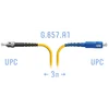 Патчкорд оптический ST/UPC-SC/UPC SM G.657.A1 3 метра