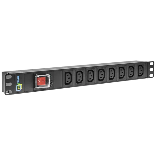 Блок электрических розеток на 8 гнезд IEC320 C13, без шнура питания с вилкой C14